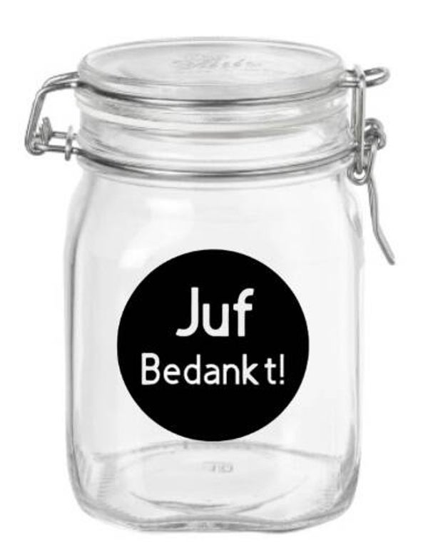 Juf bedankt - snoeppot