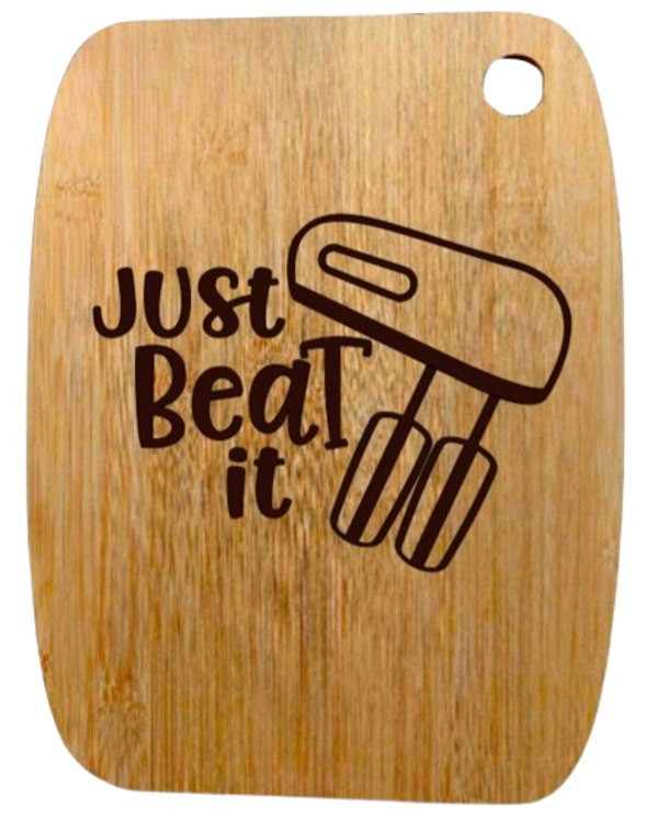 "Just beat it" - Bamboo snijplank