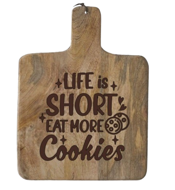 "Life is shirt eat more cookies" -  Mango hout