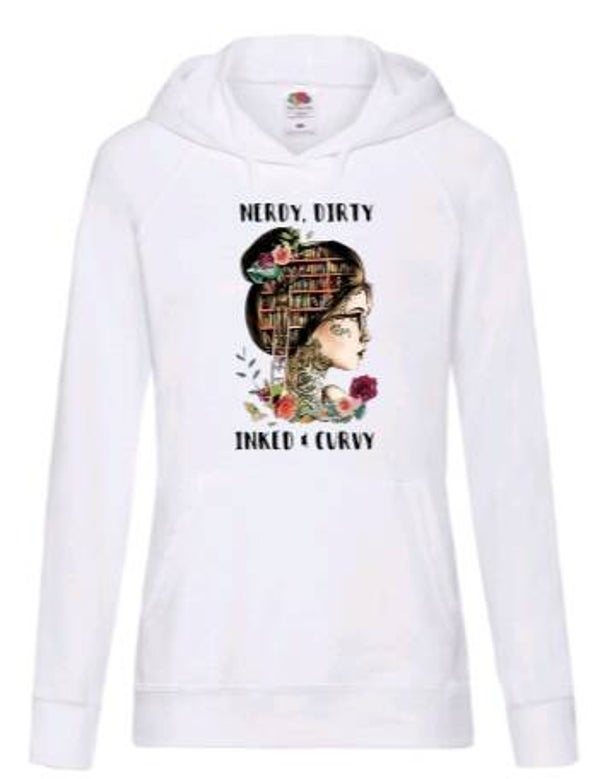 Nerdy, Dirty, Inked and Curvy - Dames hoodie