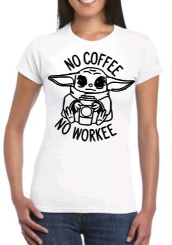 No coffee nog workee - Dames shirt