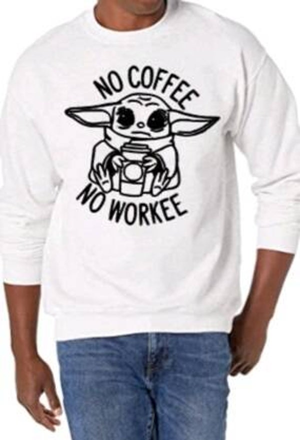 No coffee no workee - Heren trui