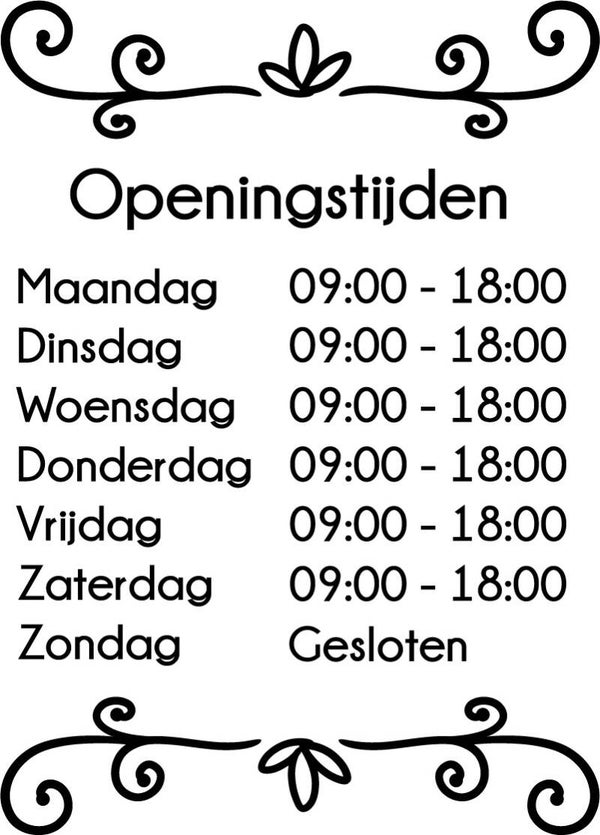 Openingstijden