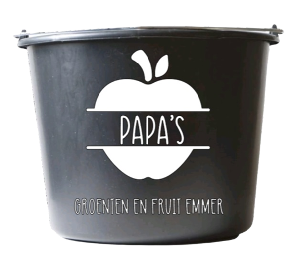 Papa's groenten en fruit emmer