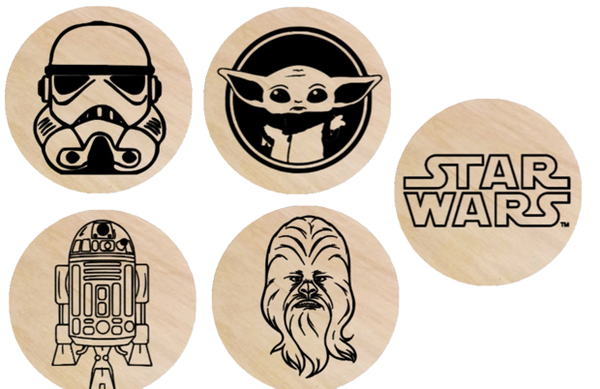 Star Wars onderzetters set van 5