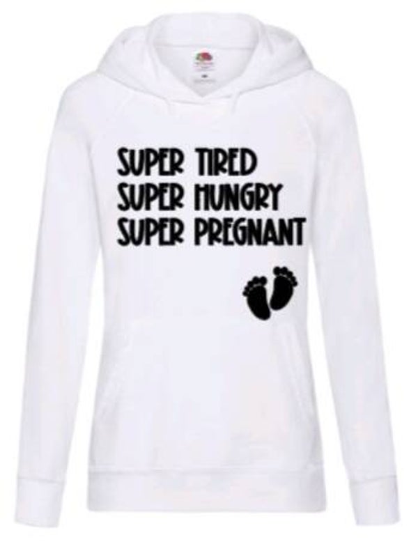 Super tired, super hungry, super pregnant - Dames hoodie