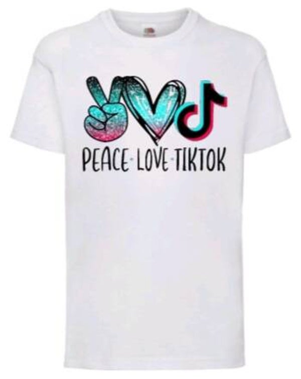 Peace Love Tiktok - Kinder shirt