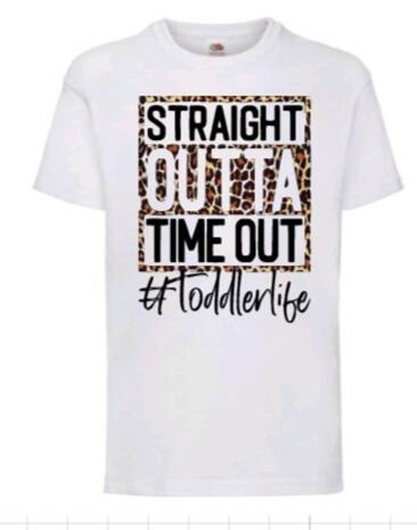 Straight outta time out - Kinder shirt