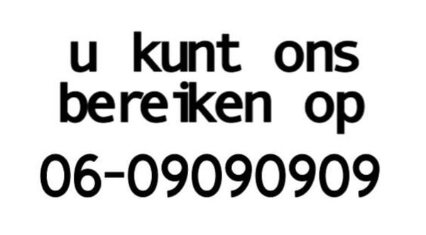 U kunt ons bereiken op ...