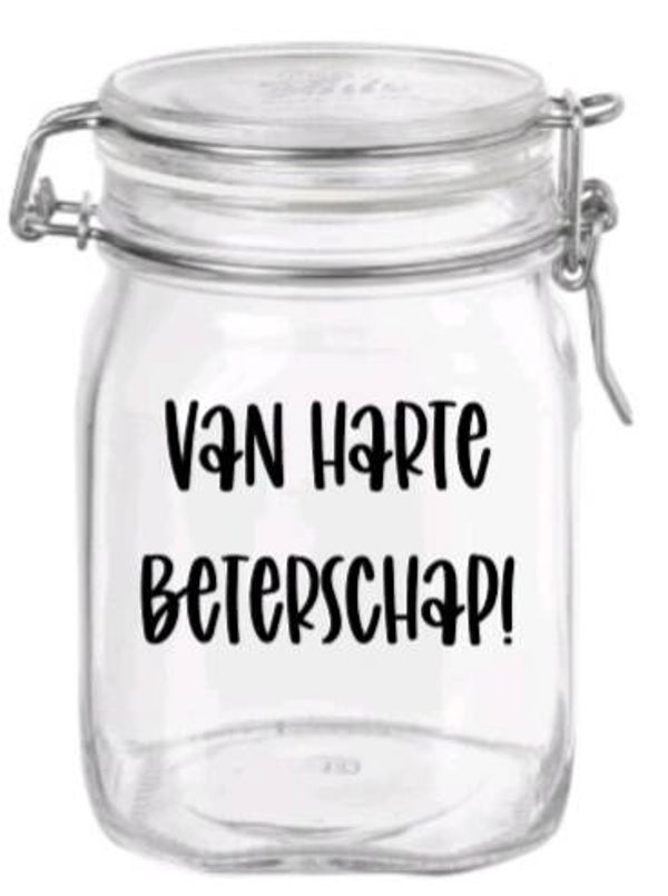 Van HARTE beterschap - Snoeppot
