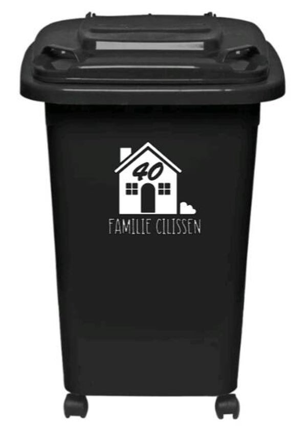 Kliko sticker huisje huisnummer en achternaam