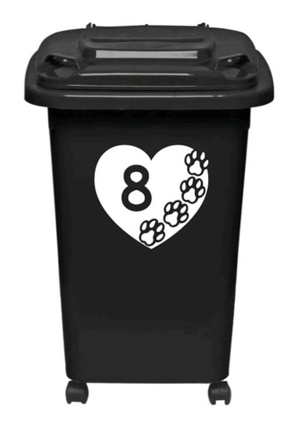 Kliko sticker huisnummer hondenpootjes