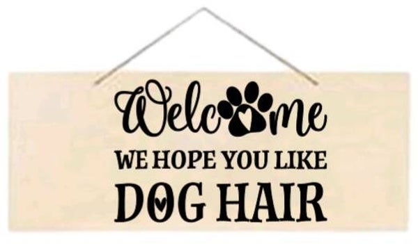 Welcome we hope you like dog hair - Rechthoek