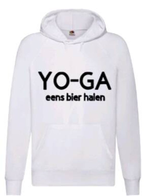 YO-GA eens bier halen - Heren hoodie