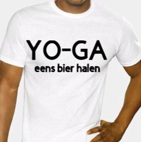 YO-GA eens bier halen - Heren shirt