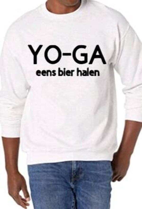 YO-GA eens bier halen - Heren trui