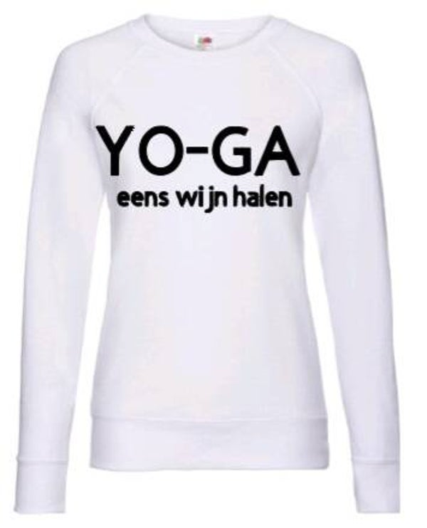 YO-GA eens wijn halen - Dames trui