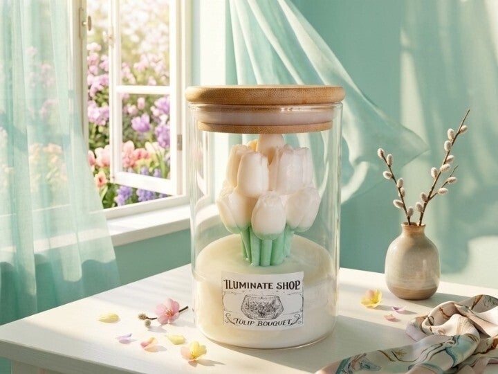 Bouquet de tulipanes en vela