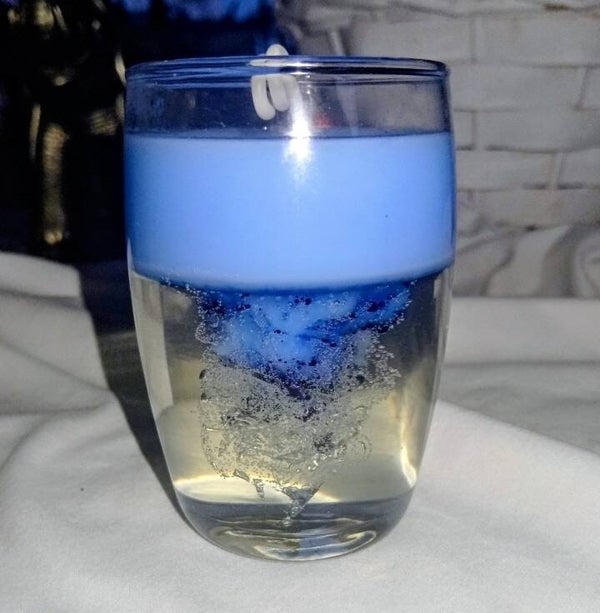 Velas destellos azules
