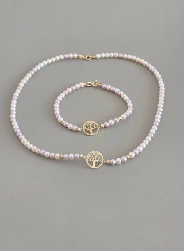 Set Brățară si Colier – Aur 14K & Perle de Cultură