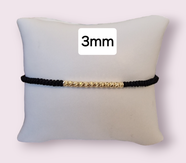 Bratara cu Lucky Knots (Noduri Norocoase) si 12 bilute aur 14k