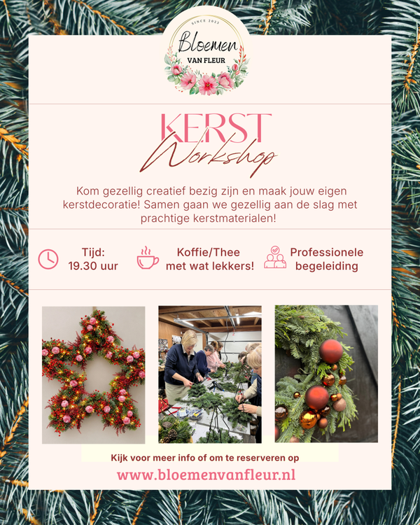 Kerstworkshop - 15 december 19.30 uur