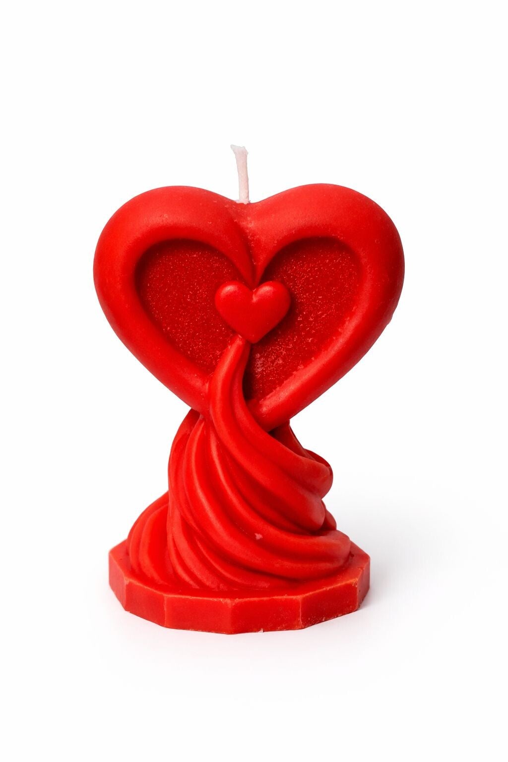 Heart Sculpture Soy Candle -Natural Scented Decorative Candle
