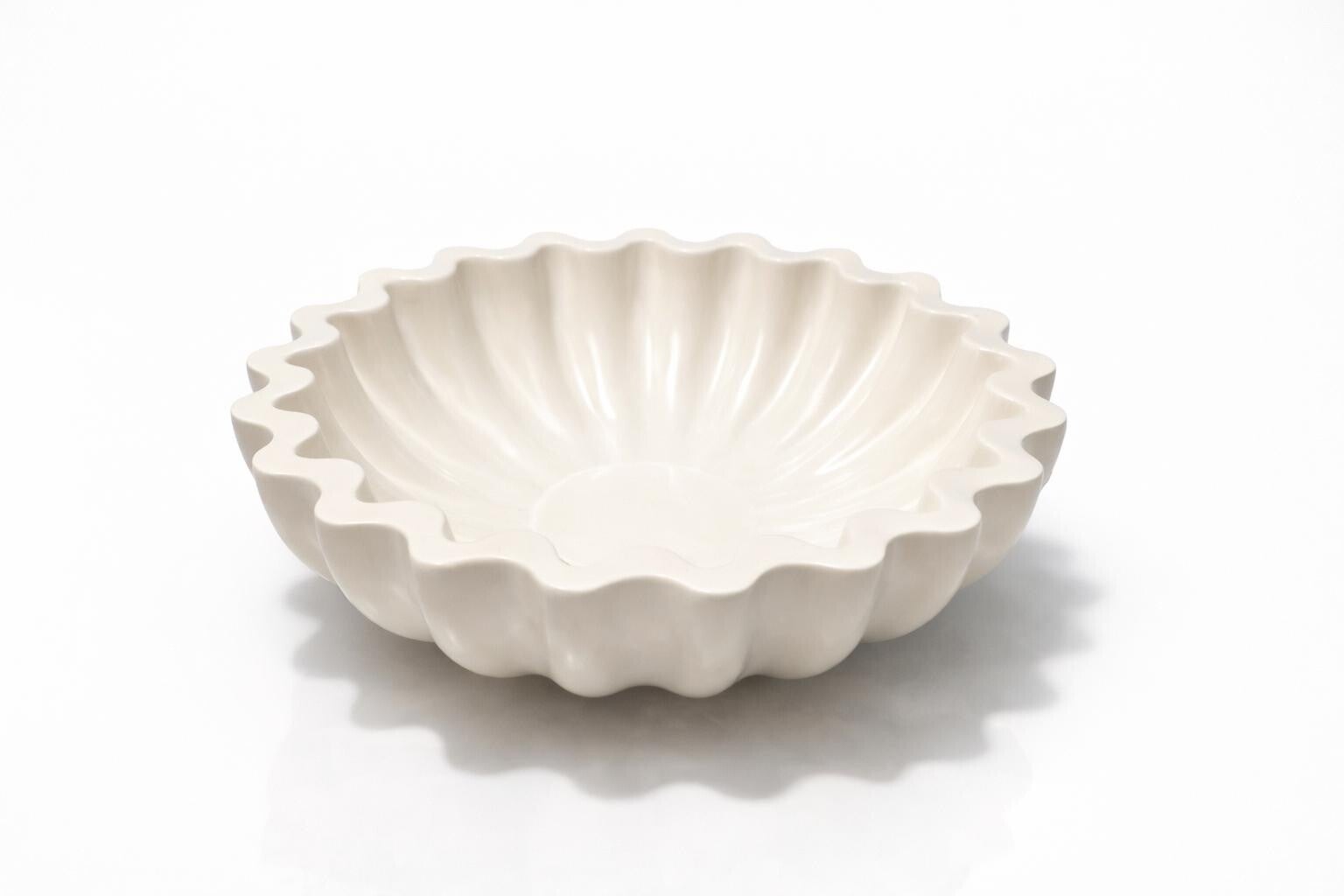 Handcrafted Ceramic Powder Decorative Bowl