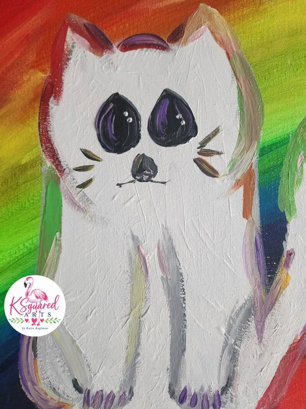 Walter the Mischievous Cat - 12 x 12 Original art work