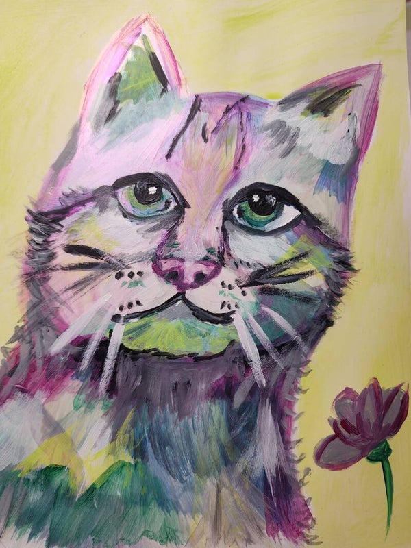 Mabel, the Acrylic Cat