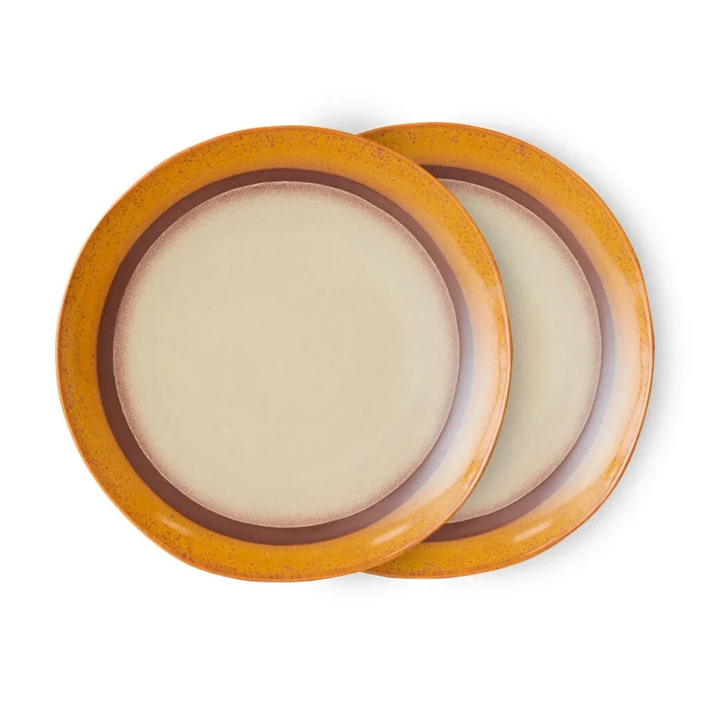 HK - 70s Dinner Plates Coconut (sale)