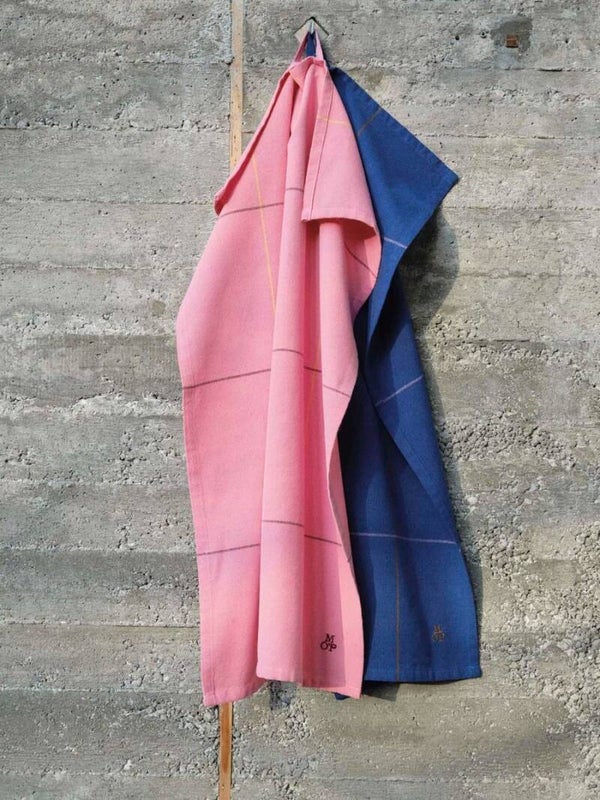 MP - Tea Towels Pink Cobalt Blue