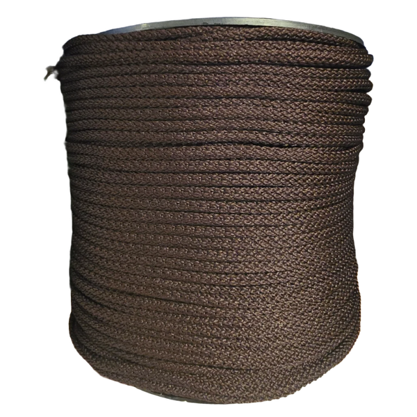 Polyestersnor 6 mm Mørk mørk brun nr 9