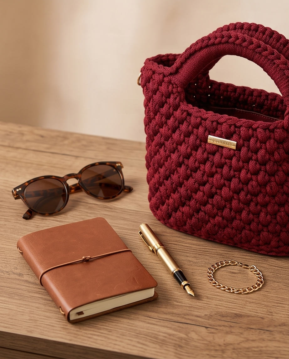 FORHÅNDSBESTILLING By Therese veske Merlot Bag