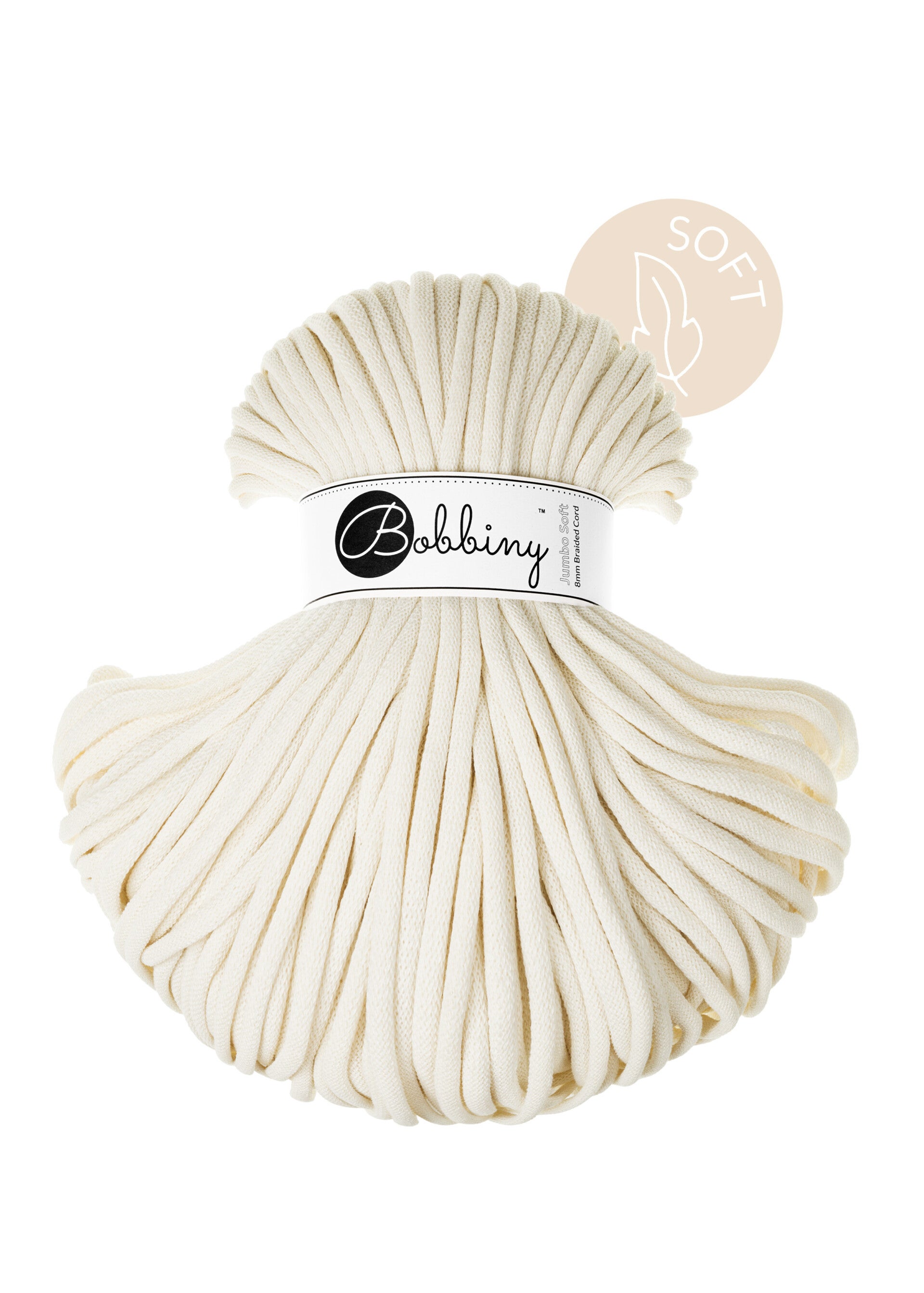 Bobbiny Jumbo soft 8 mm Natural