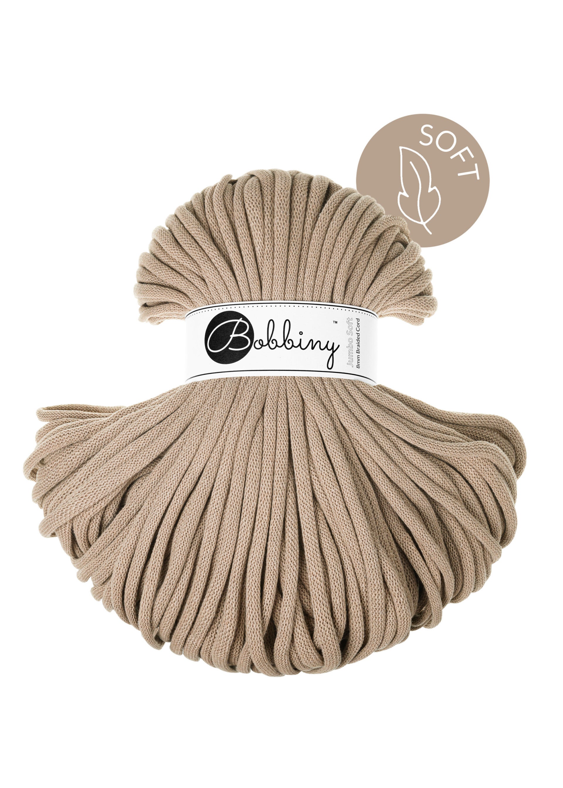 Bobbiny Jumbo soft 8 mm Sand