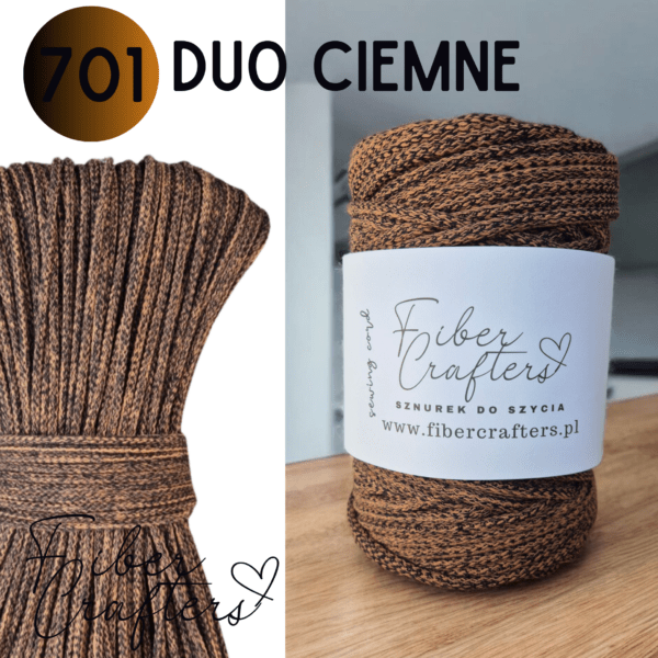 Sytau 6 mm Farge 701 Duo Dark sjokolade og svart