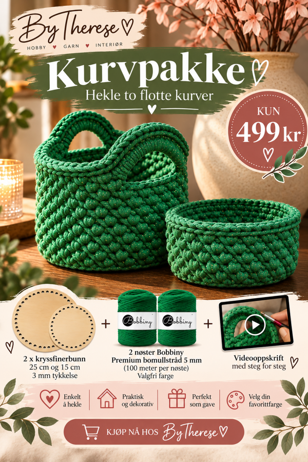 Kurvpakke 25 cm og 15 cm - Håndtak