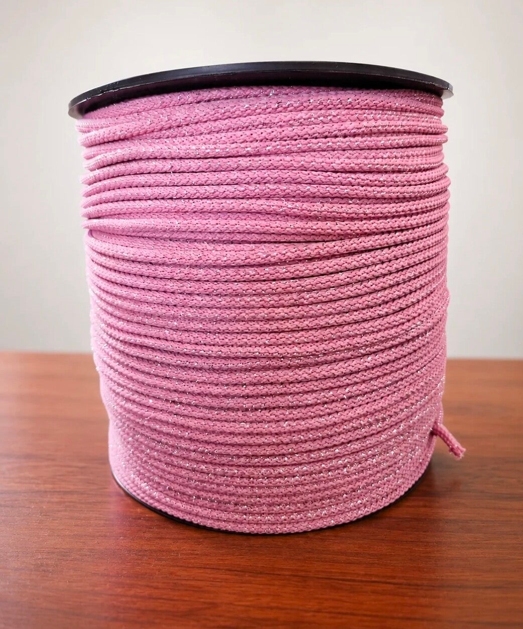 Polyesternor 6 mm Rosa med sølv lurex