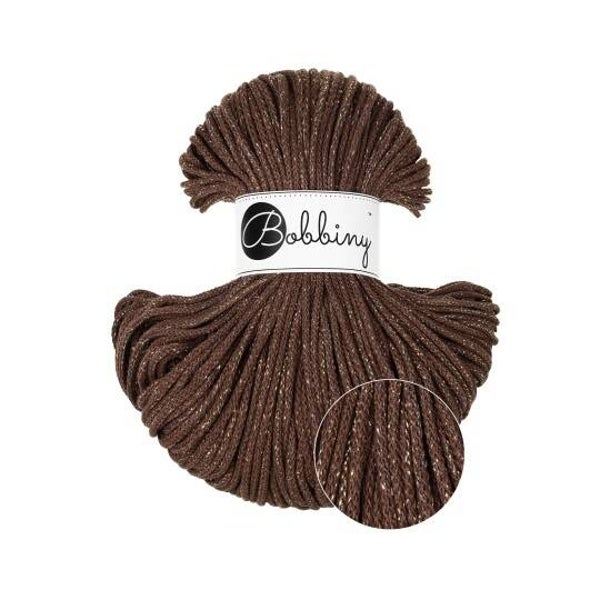 Bobbiny 3 mm Shiny sjokoladebrun