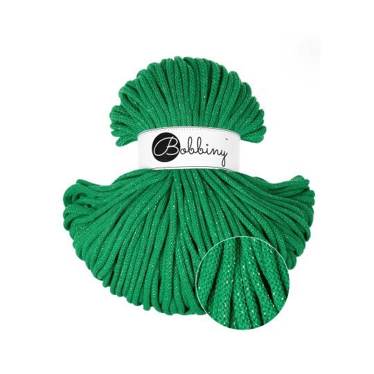 Bobbiny 3 mm Shiny Jade Grønn
