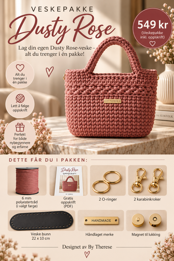 Veskepakke Dusty Rose