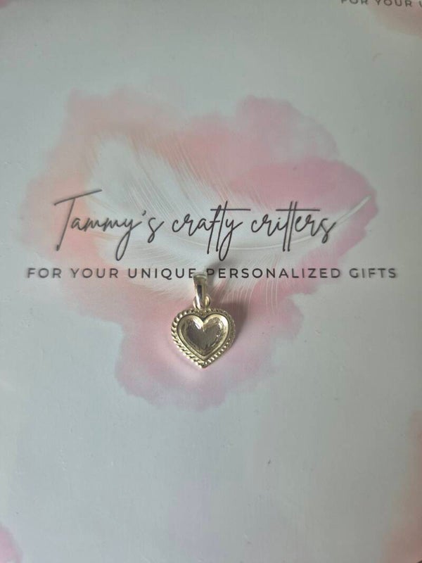 Treasured memories  heart pendant