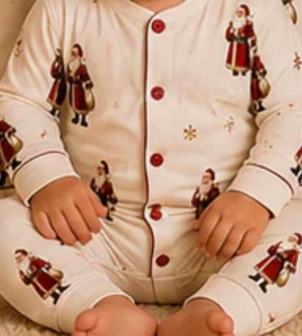 Family chrismas pjs baby romper
