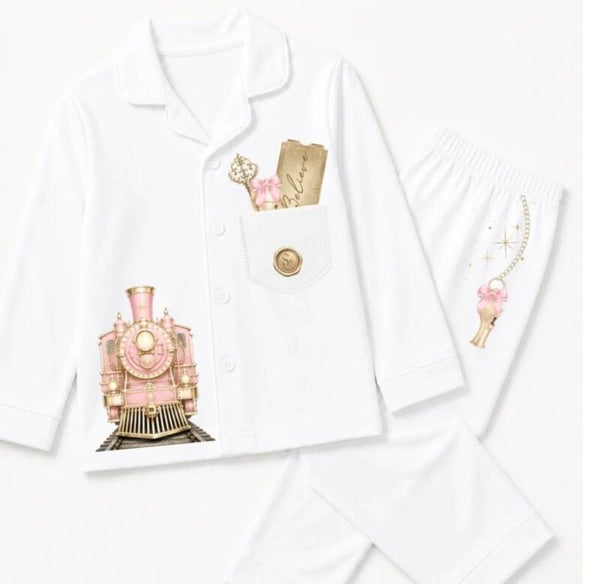 Chrismas  pink print pjs