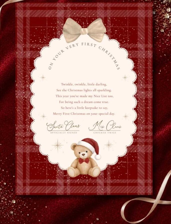 My first christmas certificate
