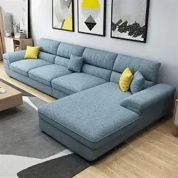 Grey L Sofa