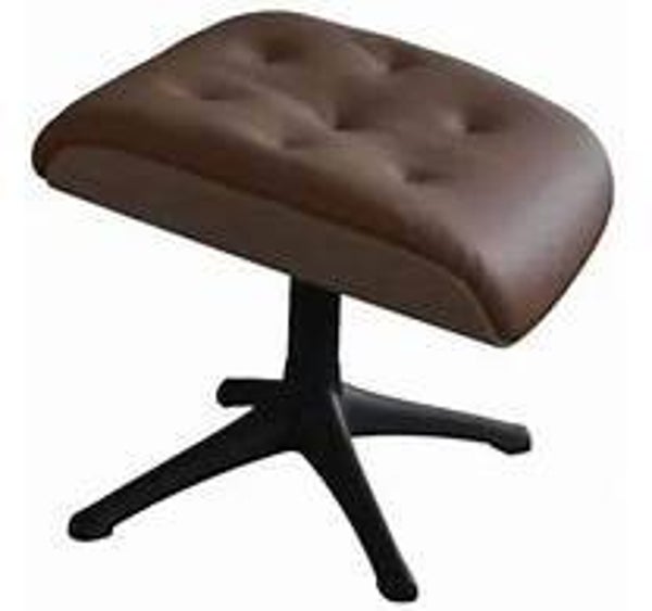 Brown leather stool