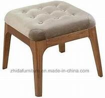 Wooden grey footsool