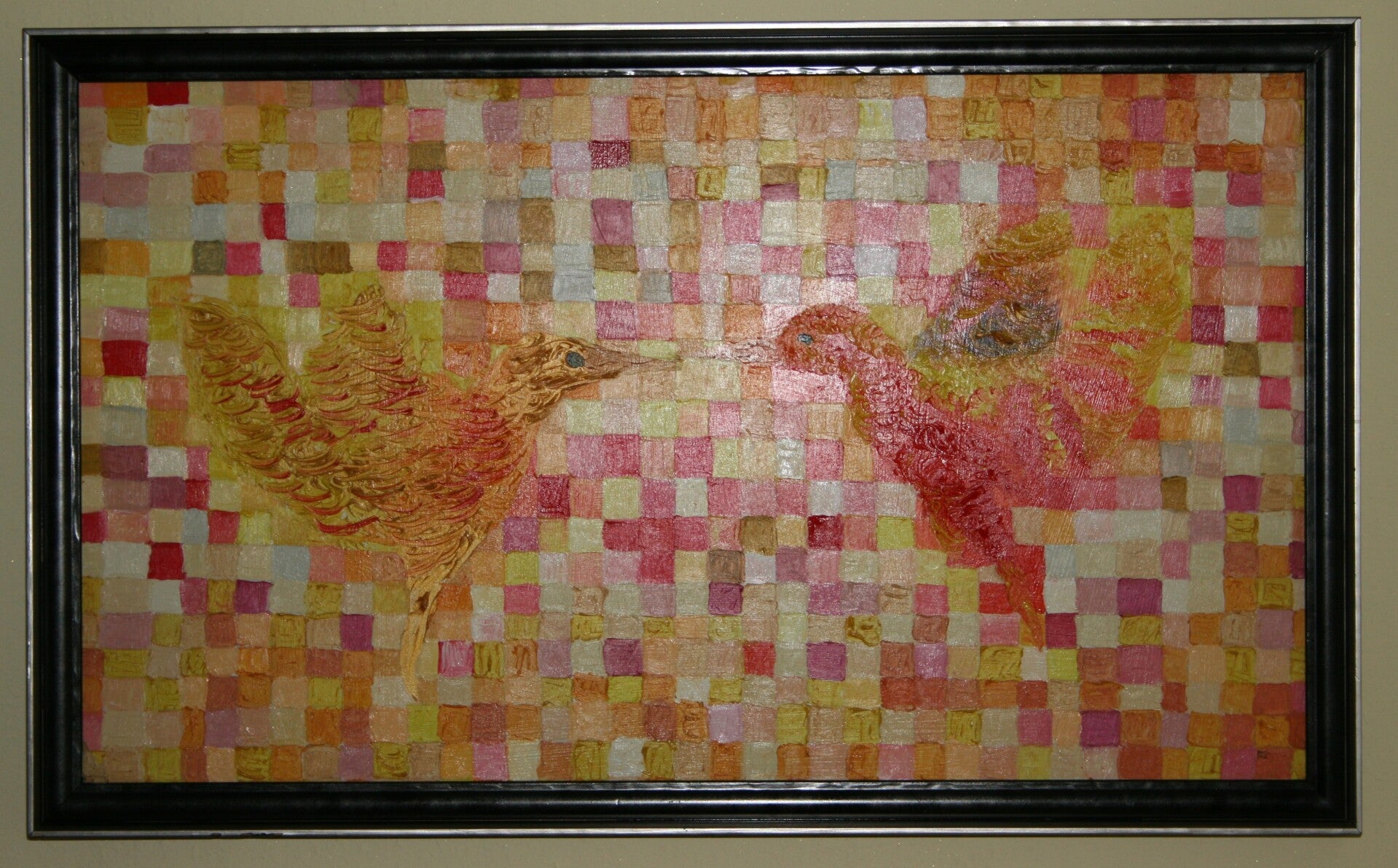 Die Liebenden (77cm X 42cm) gerahmt